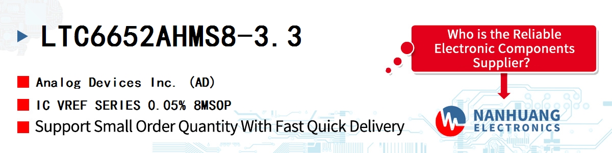 LTC6652AHMS8-3.3 ADI IC VREF SERIES 0.05% 8MSOP