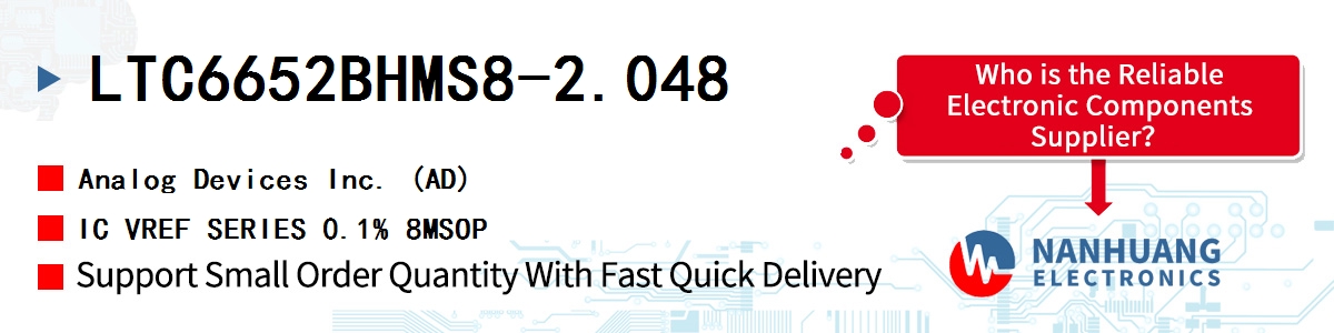 LTC6652BHMS8-2.048 ADI IC VREF SERIES 0.1% 8MSOP