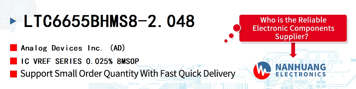 LTC6655BHMS8-2.048 ADI IC VREF SERIES 0.025% 8MSOP