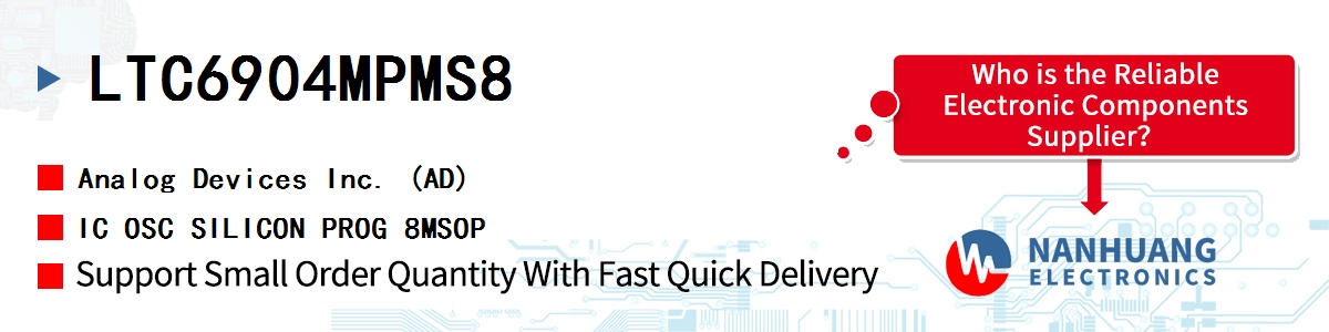 LTC6904MPMS8 ADI IC OSC SILICON PROG 8MSOP