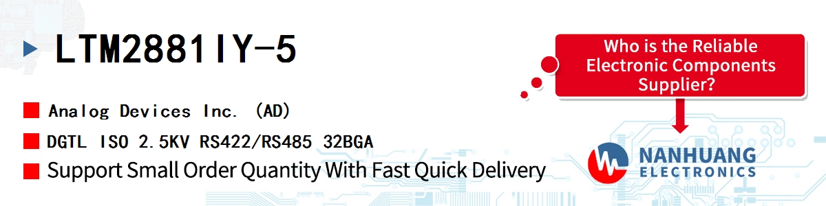 LTM2881IY-5 ADI DGTL ISO 2.5KV RS422/RS485 32BGA