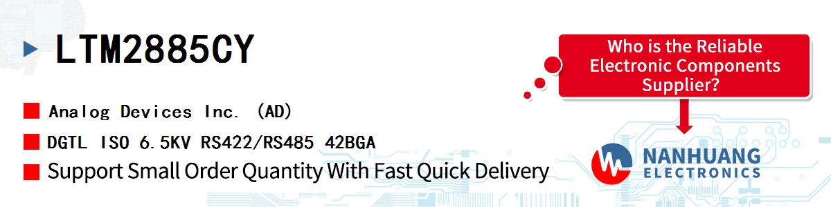 LTM2885CY ADI DGTL ISO 6.5KV RS422/RS485 42BGA