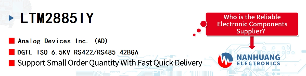 LTM2885IY ADI DGTL ISO 6.5KV RS422/RS485 42BGA