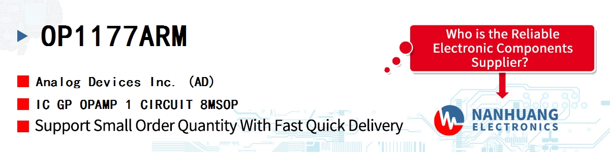 OP1177ARM ADI IC GP OPAMP 1 CIRCUIT 8MSOP