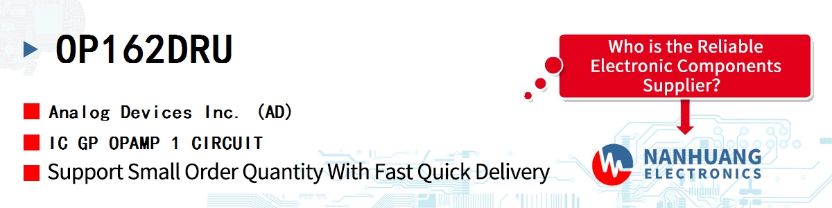 OP162DRU ADI IC GP OPAMP 1 CIRCUIT