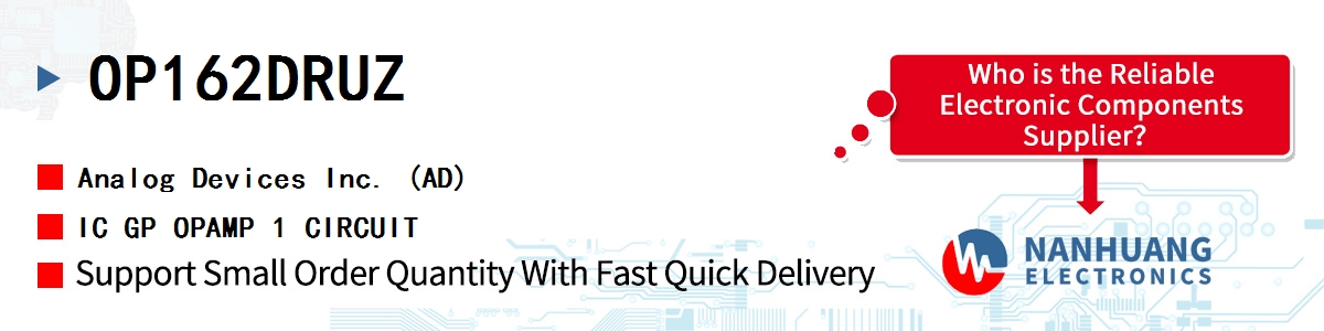 OP162DRUZ ADI IC GP OPAMP 1 CIRCUIT