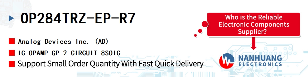 OP284TRZ-EP-R7 ADI IC OPAMP GP 2 CIRCUIT 8SOIC