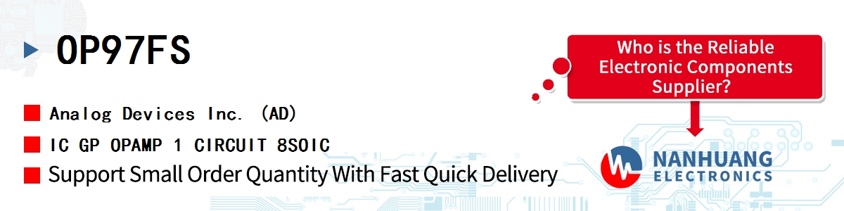 OP97FS ADI IC GP OPAMP 1 CIRCUIT 8SOIC