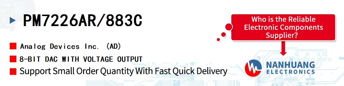 PM7226AR/883C ADI 8-BIT DAC WITH VOLTAGE OUTPUT